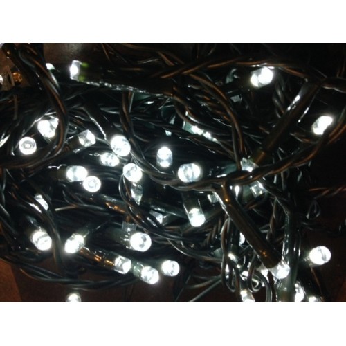 25M 300 LED White Fairy Lights ( Green Cable)