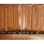 200 LED Christmas & Wedding Curtain Lights - Warm White (3M * 2.5M)