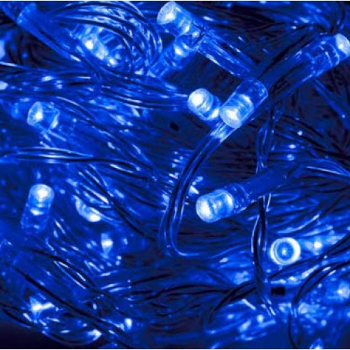 29M 300 LED Fairy Lights - Blue (Clear cable)