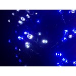 13M 100 LED Fairy Lights - Blue And White (Green Cable)