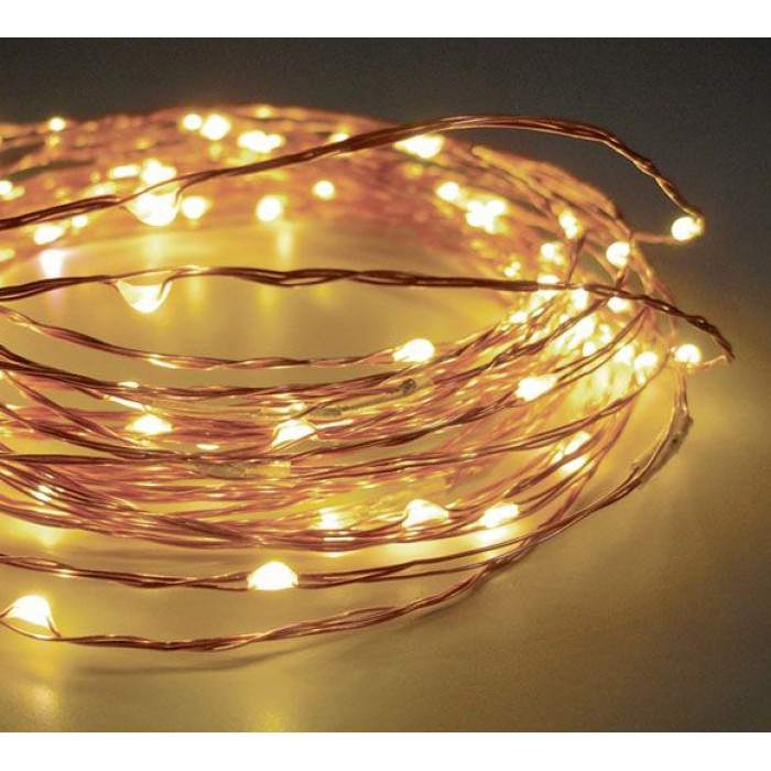 Kohree 33ft 10m 100 LEDs Fairy Lights Copper Wire Lights Rope String Lights for Festival Holiday and Party Wedding Battery Powered with Timer Warm White Christmas 