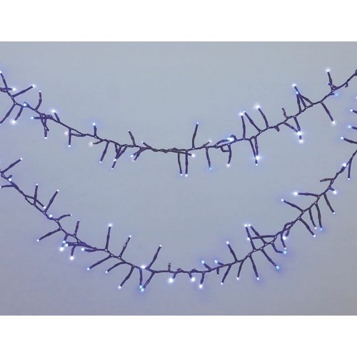 500 LED Connectable Cluster String Light Blue And White Colour