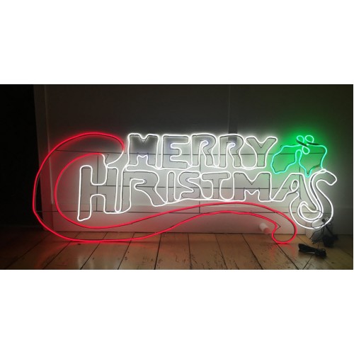 MERRY CHRISTMAS RED WHITE AND GREEN Neon (145cm)